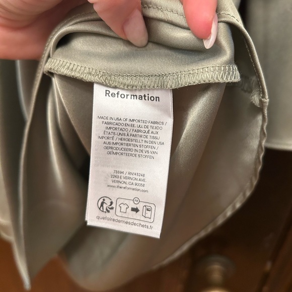 Reformation Pike Satin Dress - Picture 8 of 9